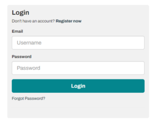 Forgot Password button underneath the log in page